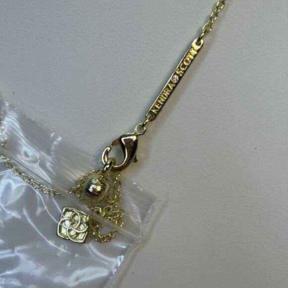 Kendra Scott Elisa Bow Gold Necklace LoveShackFancy Luna Rosa Pink Illusion NEW - Picture 6 of 11